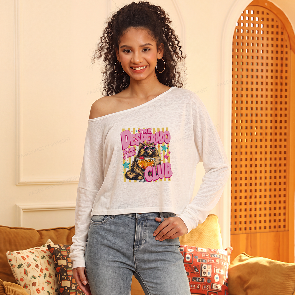 Pagewings Sci Fi Bookish Slouchy Long Sleeve Off Shoulder T-shirts