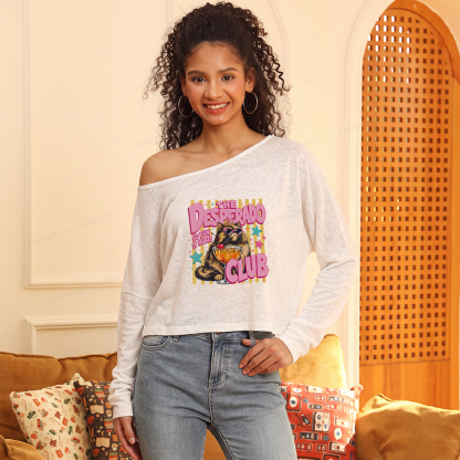 Pagewings Sci Fi Bookish Slouchy Long Sleeve Off Shoulder T-shirts