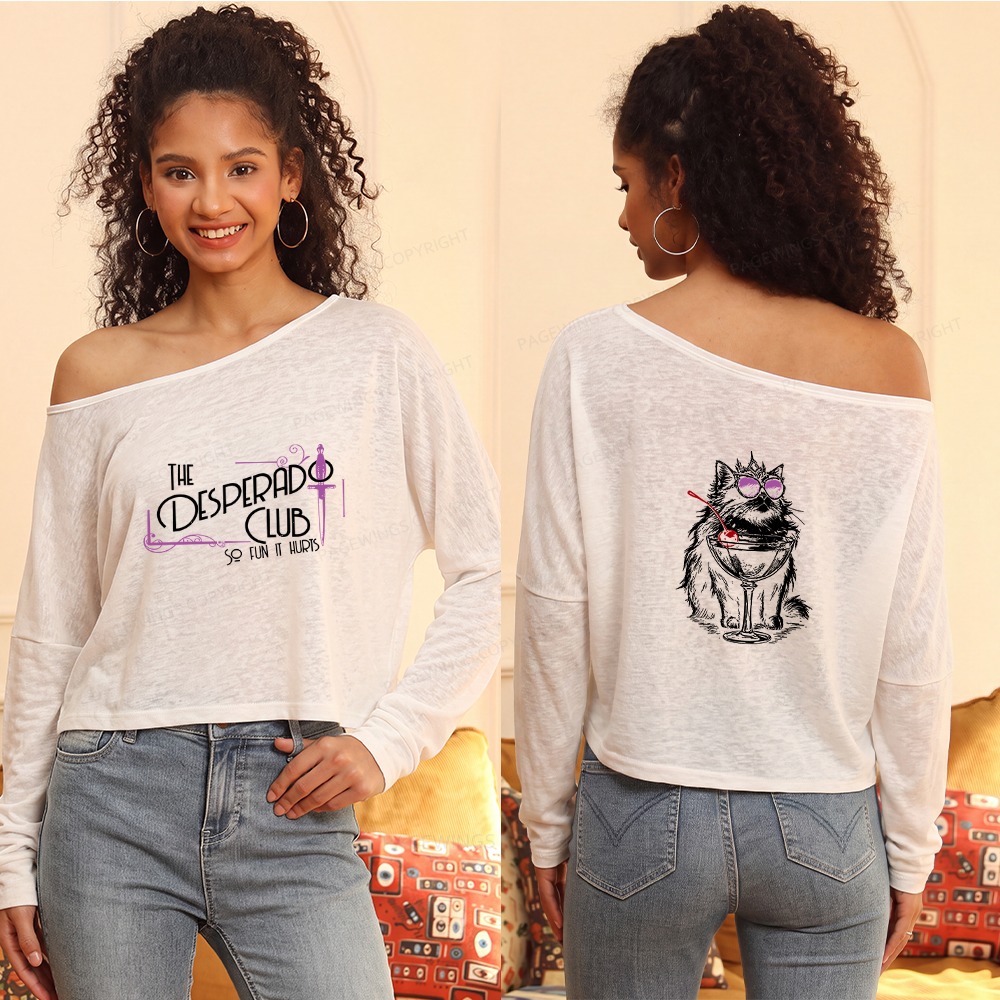 Pagewings Sci Fi Book Lover  Slouchy Long Sleeve Off Shoulder T-shirts