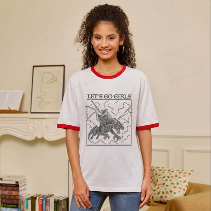 Pagewings Let's Go Girls Unisex Ringer T-Shirt 