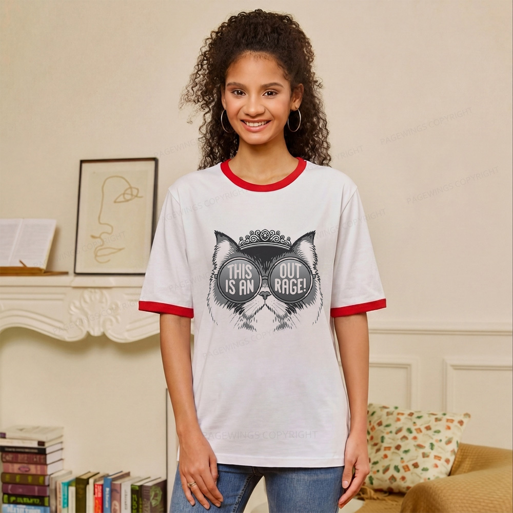 Pagewings Sci Fi Bookish Unisex Ringer T-Shirt 