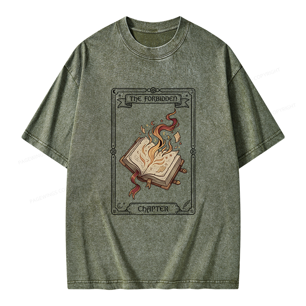 Pagewings The Forbidden Chapter Unisex Washed T-shirt