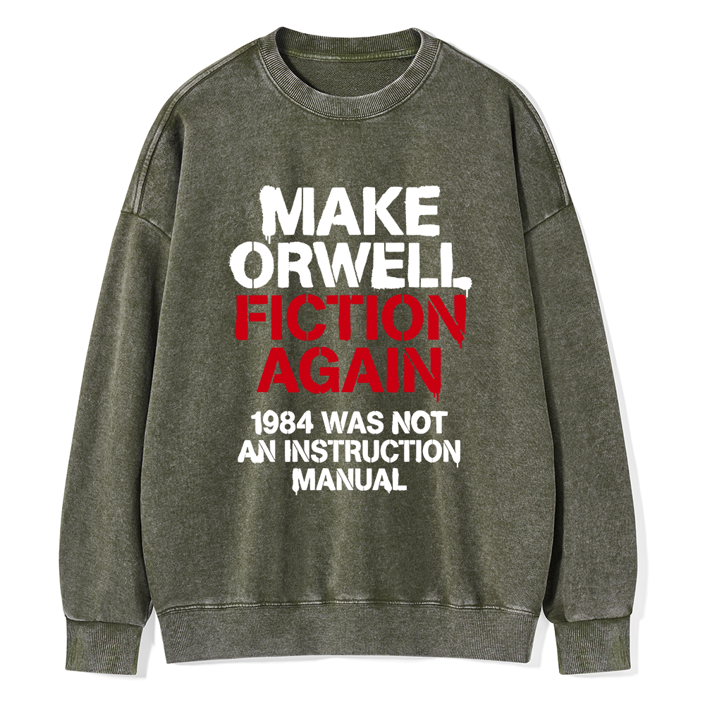 Pagewings Dystopian Book Lover Unisex Washed Sweatshirt