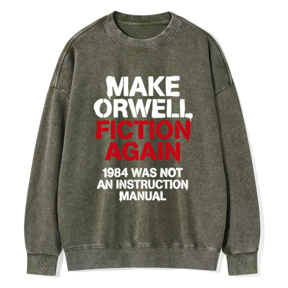 Pagewings Dystopian Book Lover Unisex Washed Sweatshirt