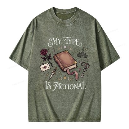 Pagewings My Type Is Fictional Unisex Washed T-shirt