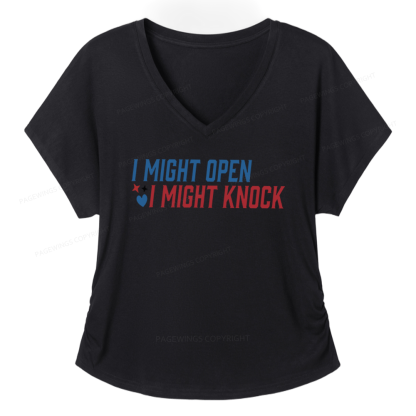 Pagewings I Might Knock Soft Women's Modal V-neck T-shirt