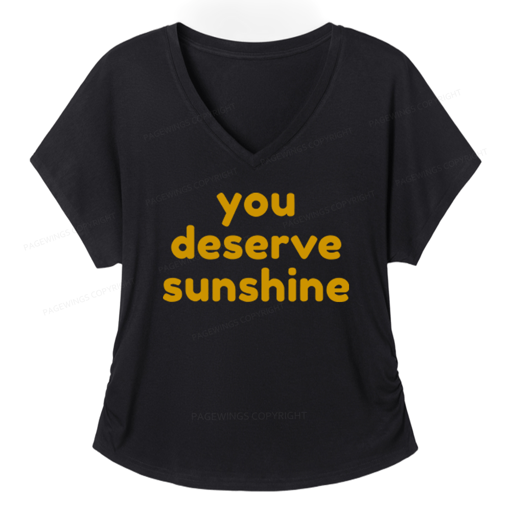 Pagewings You Deserve Sunshine Soft Women's Modal V-neck T-shirt