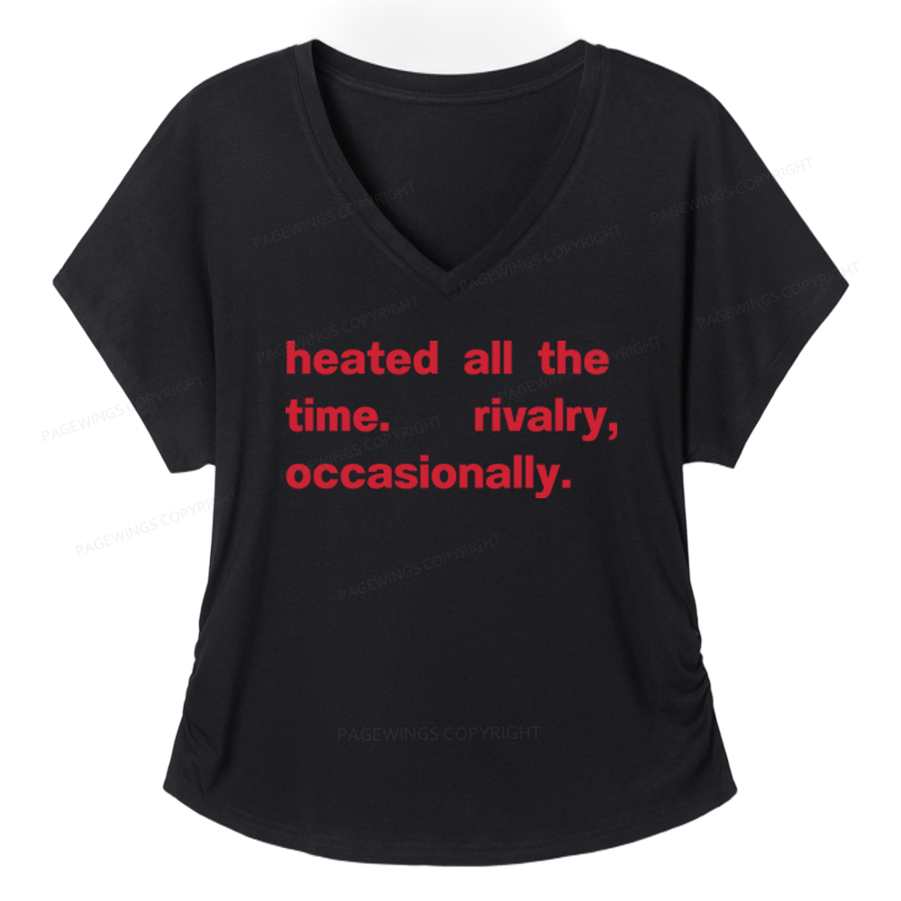 Pagewings The Time Rivalry Occasionally Soft Women's Modal V-neck T-shirt
