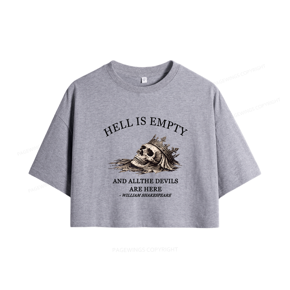 Pagewings Hell Is Empty And All The Devils Are Here Women Crop Tops