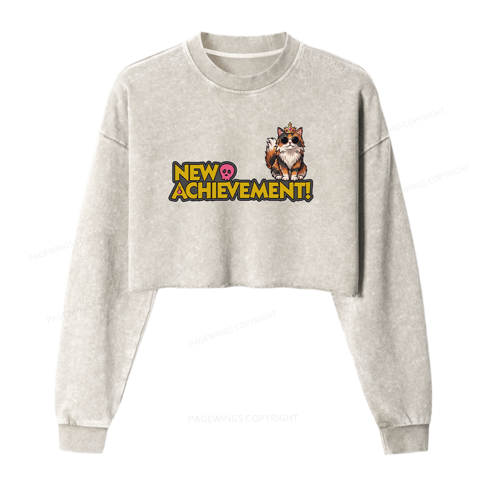 Pagewings Sci Fi Bookish Washed Crop Sweatshirt