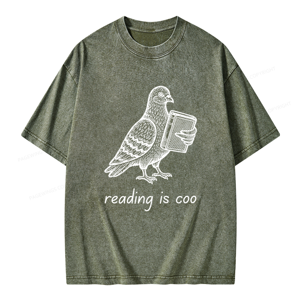 Pagewings Reading is Coo Unisex Washed T-shirt