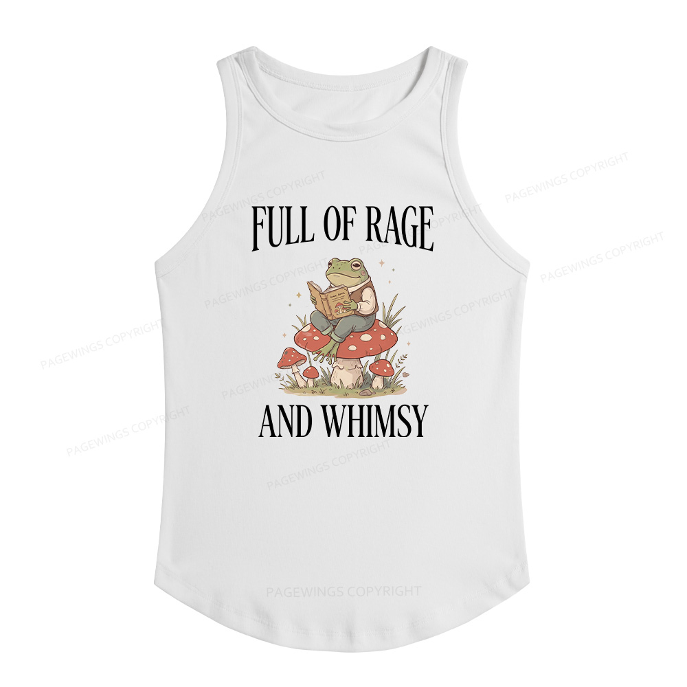 Pagewings Slim Fit Full of Rage and Whimsy Women's Fitted Tank Top 