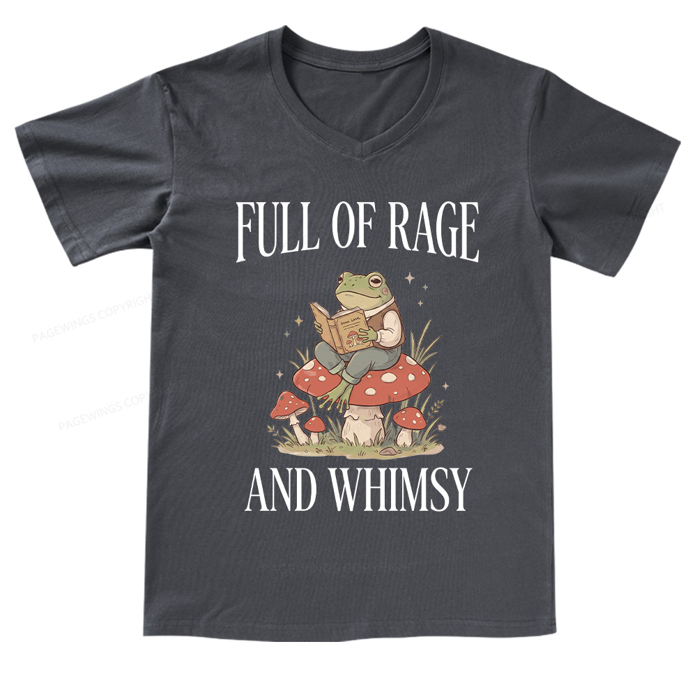 Pagewings Full of Rage and Whimsy V-neck T-shirt