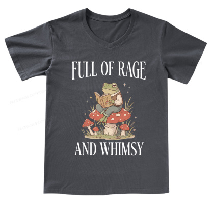 Pagewings Full of Rage and Whimsy V-neck T-shirt