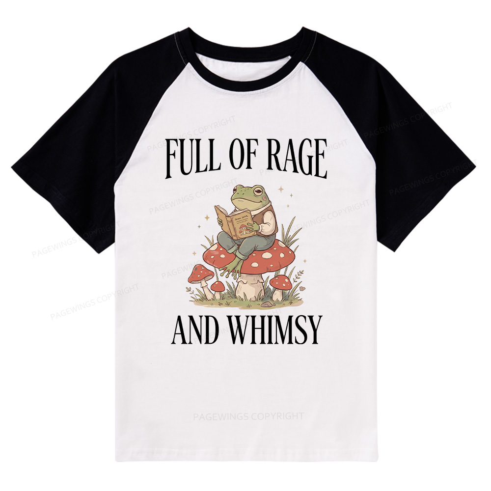 Pagewings Full of Rage and Whimsy Raglan T-shirt