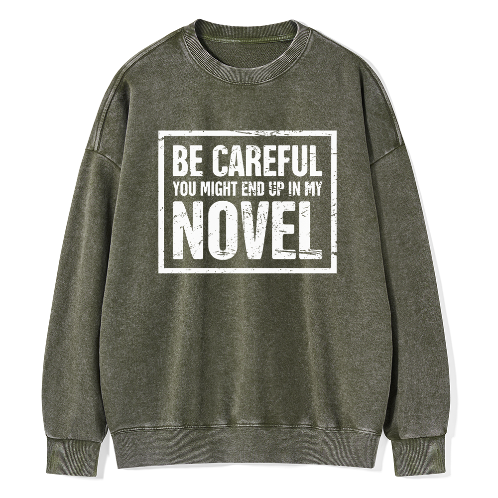 Pagewings Funny Novelist Writer Unisex Washed Sweatshirt