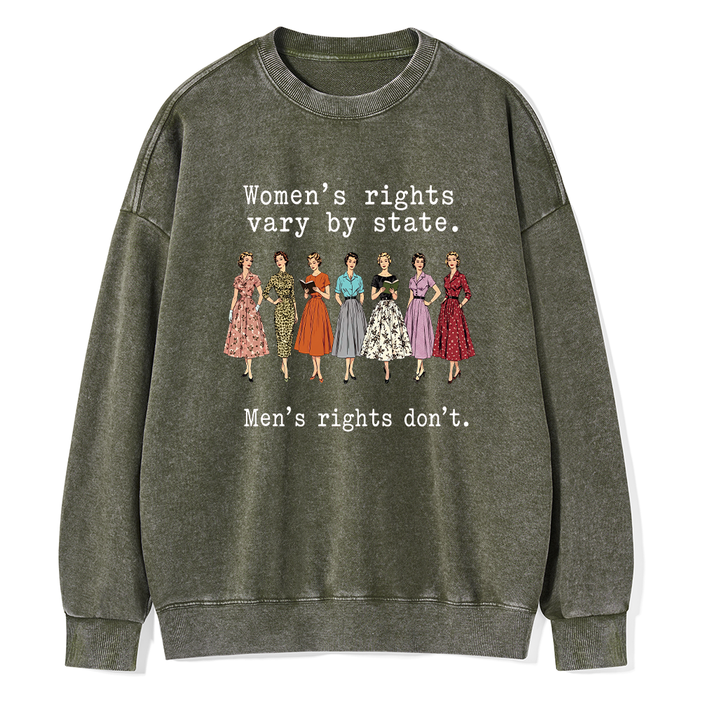 Pagewings Women's Rights Vary By State Unisex Washed Sweatshirt