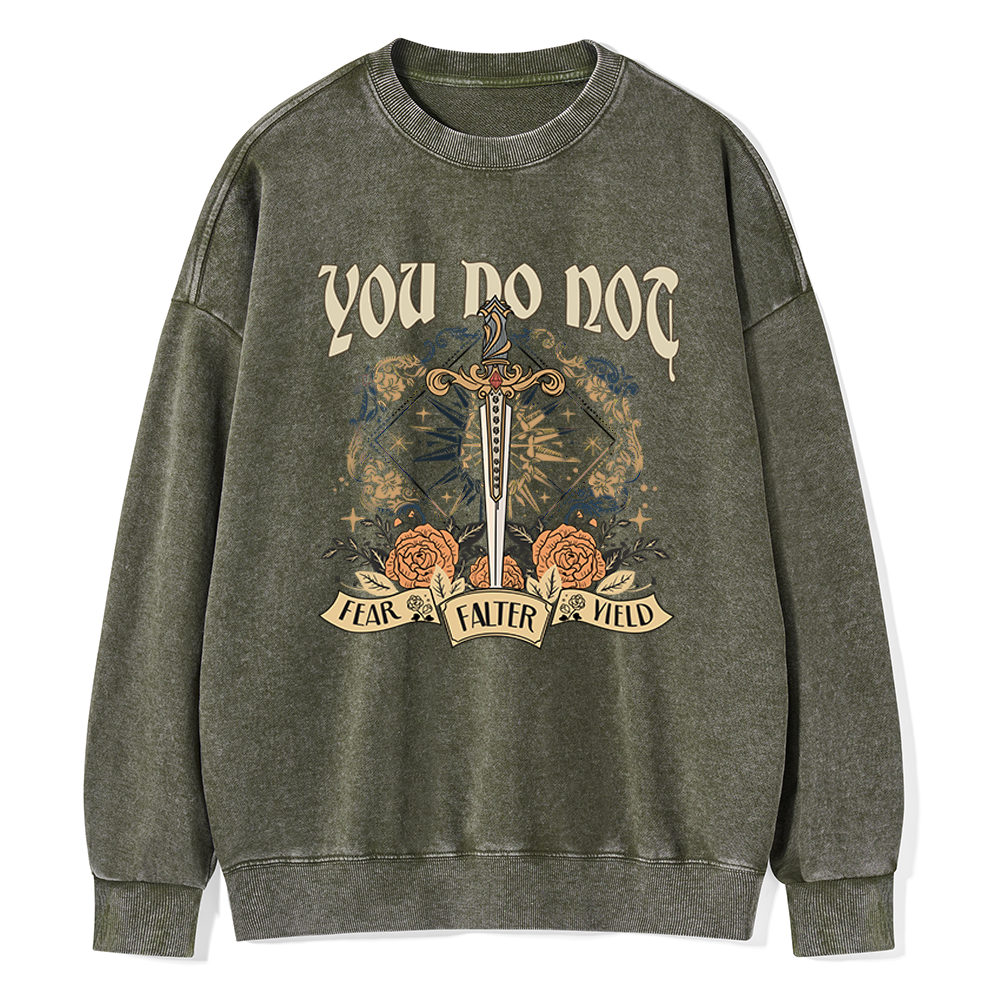 Pagewings You Do Not Yield Unisex Washed Sweatshirt