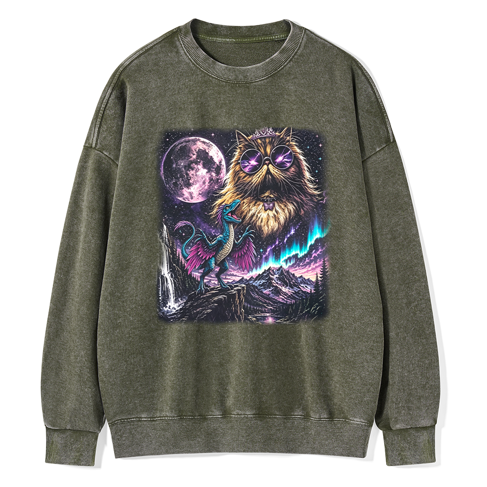 Pagewings Sci Fi Books Lover Unisex Washed Sweatshirt