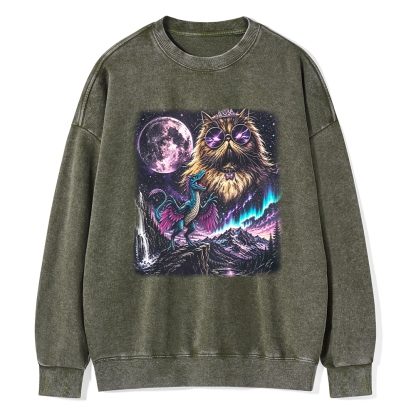 Pagewings Sci Fi Books Lover Unisex Washed Sweatshirt