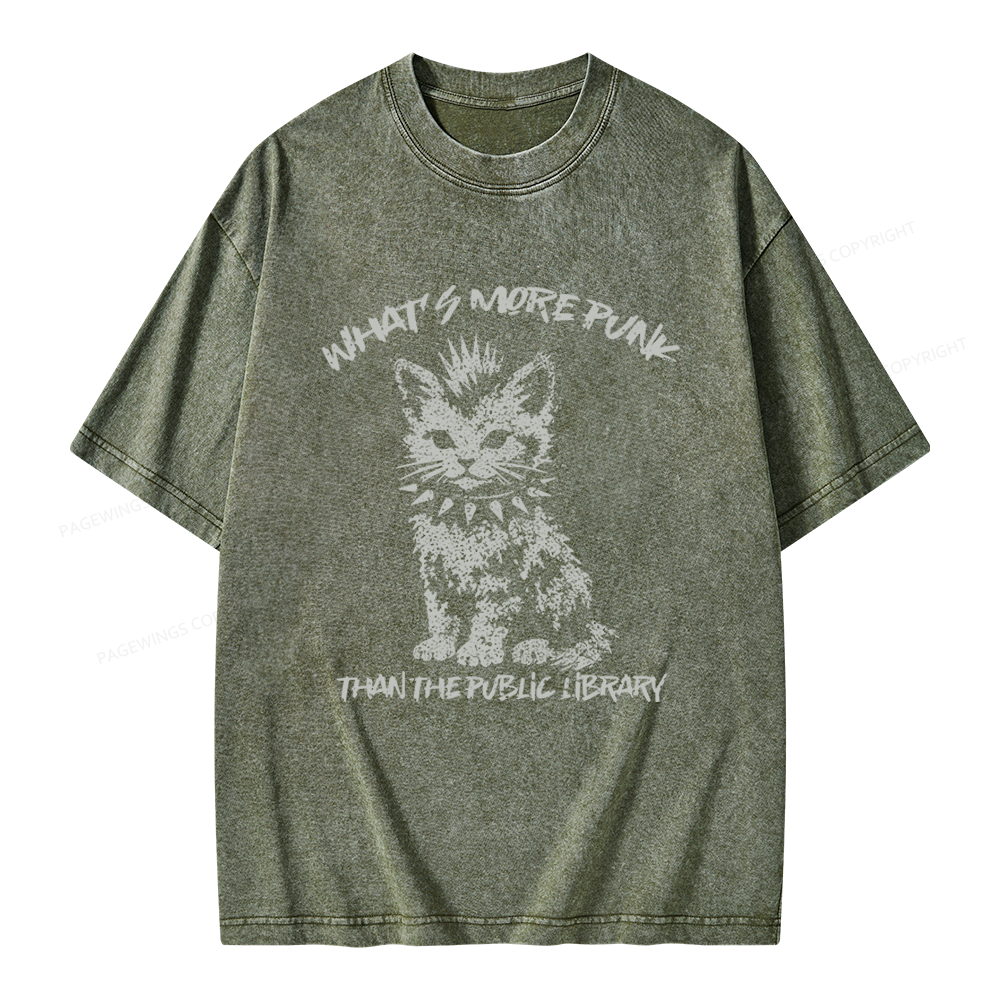 Pagewings What's More Punk Than The Public Library Unisex Washed T-shirt