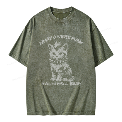 Pagewings What's More Punk Than The Public Library Unisex Washed T-shirt