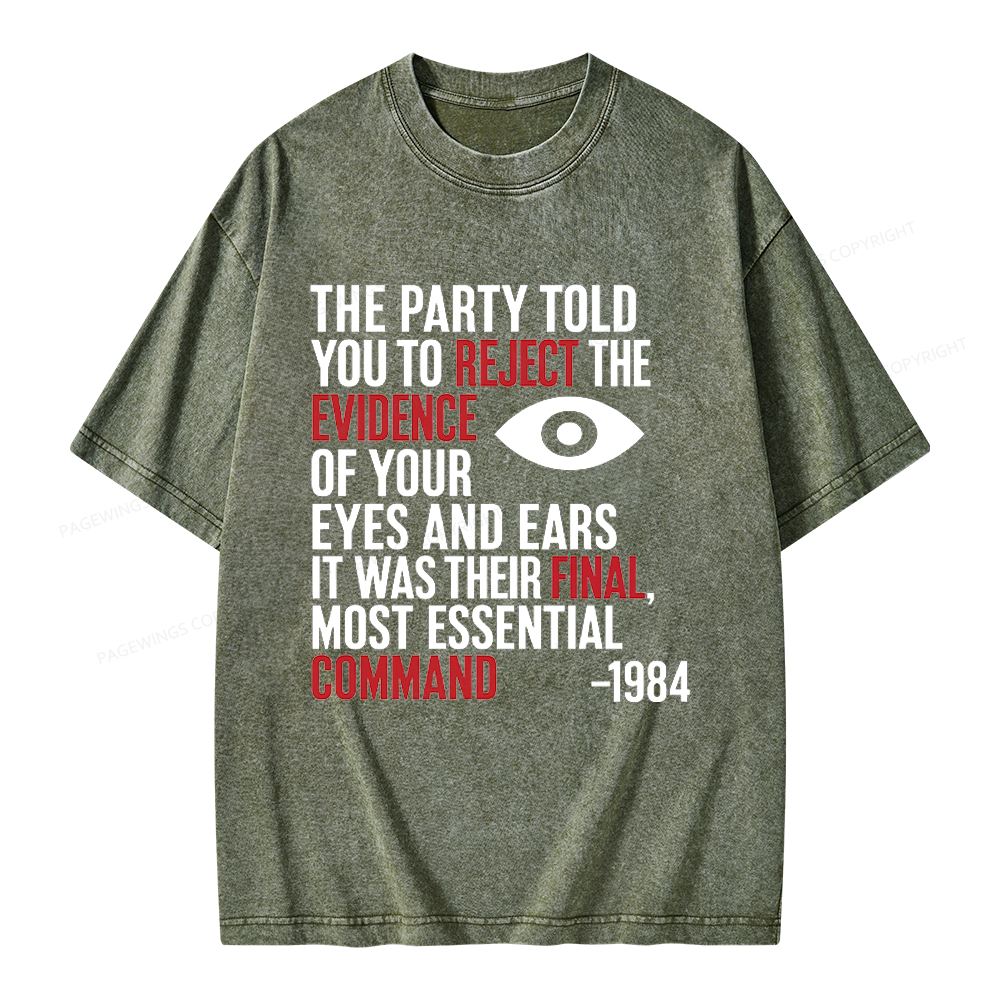 Pagewings Dystopia Quote Unisex Washed T-shirt