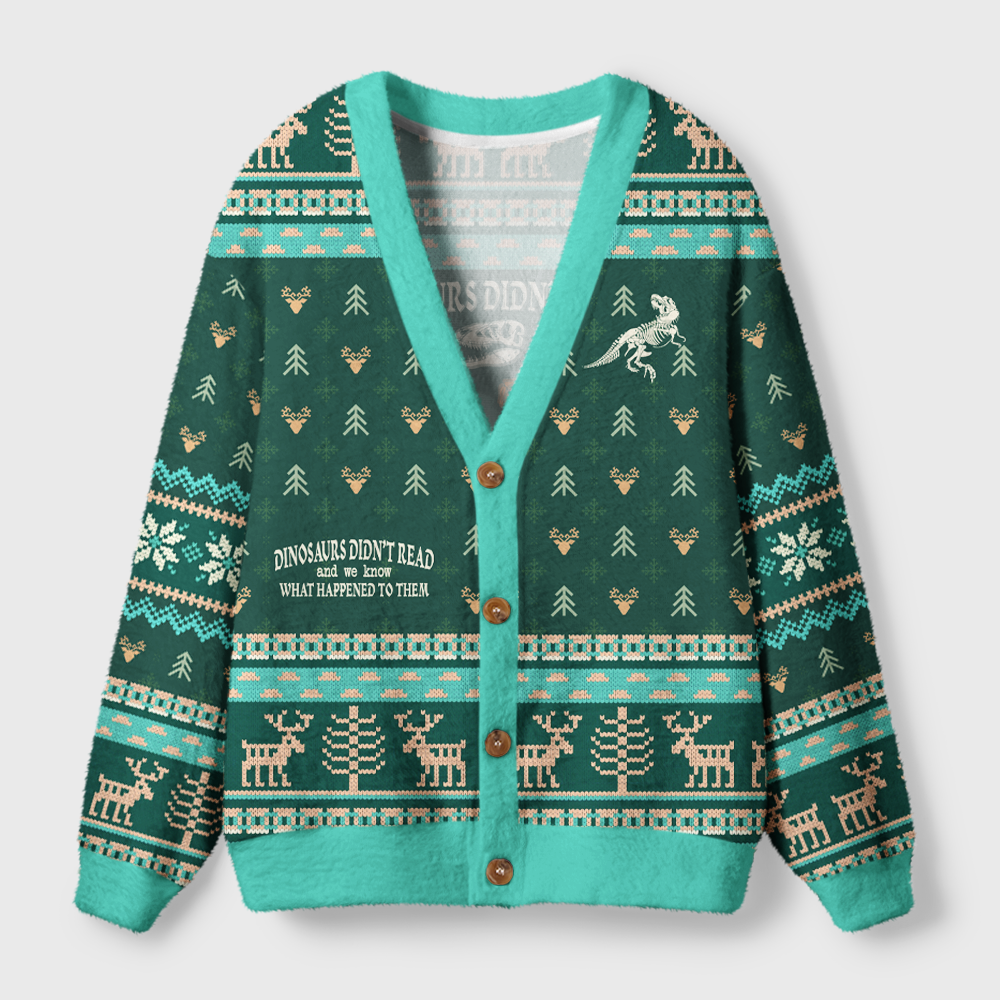 Pagewings Read And We Know What Happened To Them Light Knit Unisex Cardigan Sweaters