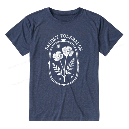 Pagewings Barely Tolerable Unisex Heather T-Shirt