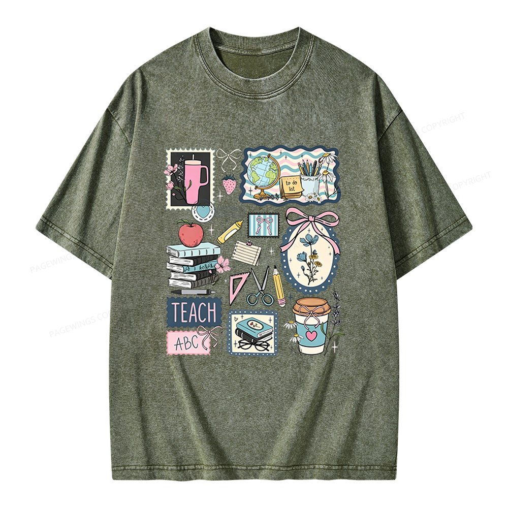 Pagewings Librarian Unisex Washed T-shirt