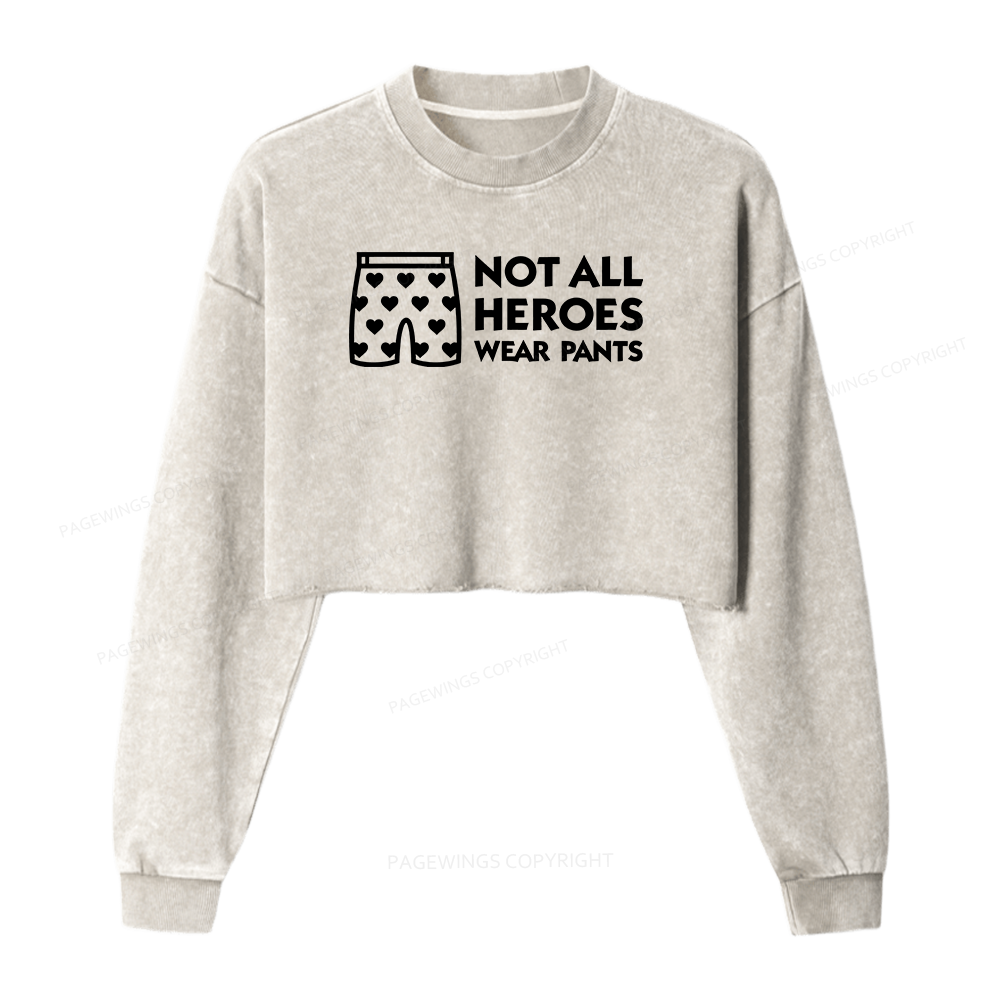 Pagewings Sci-Fi Book Lover Washed Crop Sweatshirt