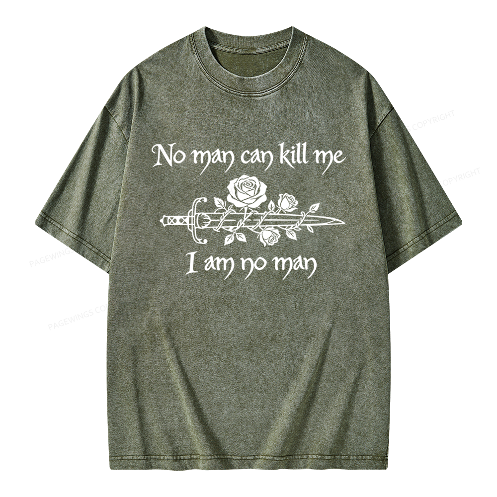 Pagewings I Am No Man Unisex Washed T-shirt