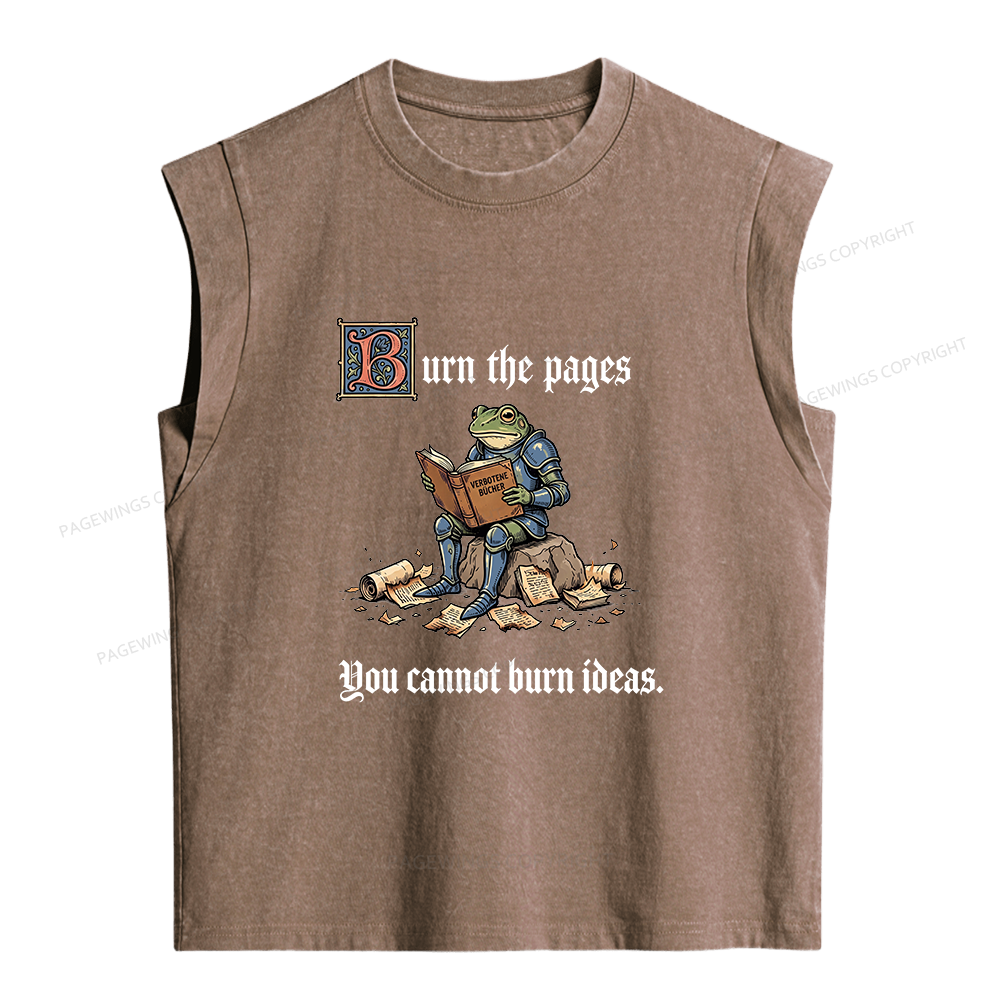 Pagewings You Cannot Burn Ideas Women's Washed Tank Top