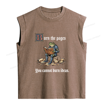 Pagewings You Cannot Burn Ideas Women's Washed Tank Top