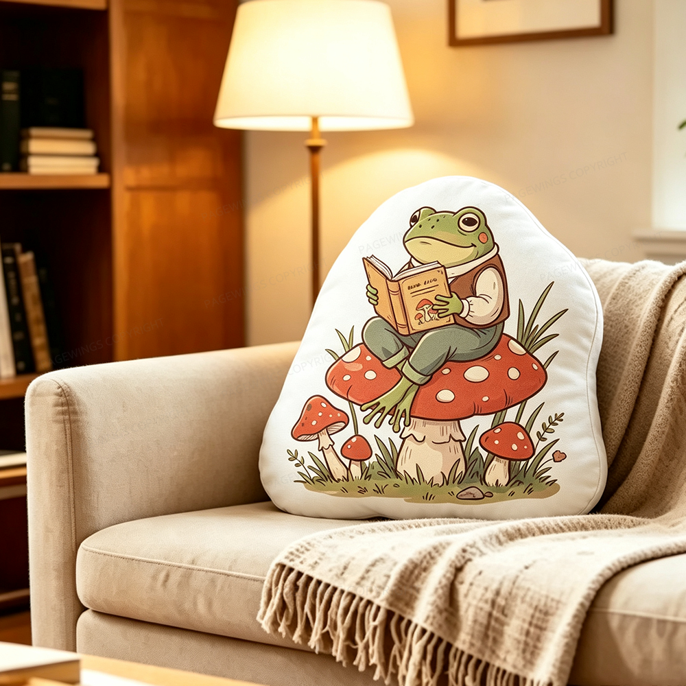Pagewing Full of Rage and Whimsy Shaped Throw Pillow