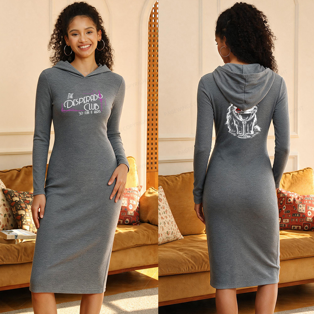 15506Pagewings Desperado Club Hooded Knit Dress