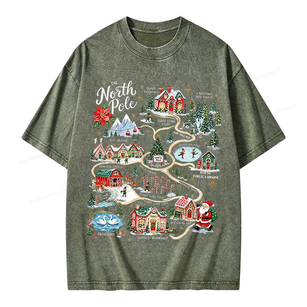 Pagewings Christmas Unisex Washed T-shirt