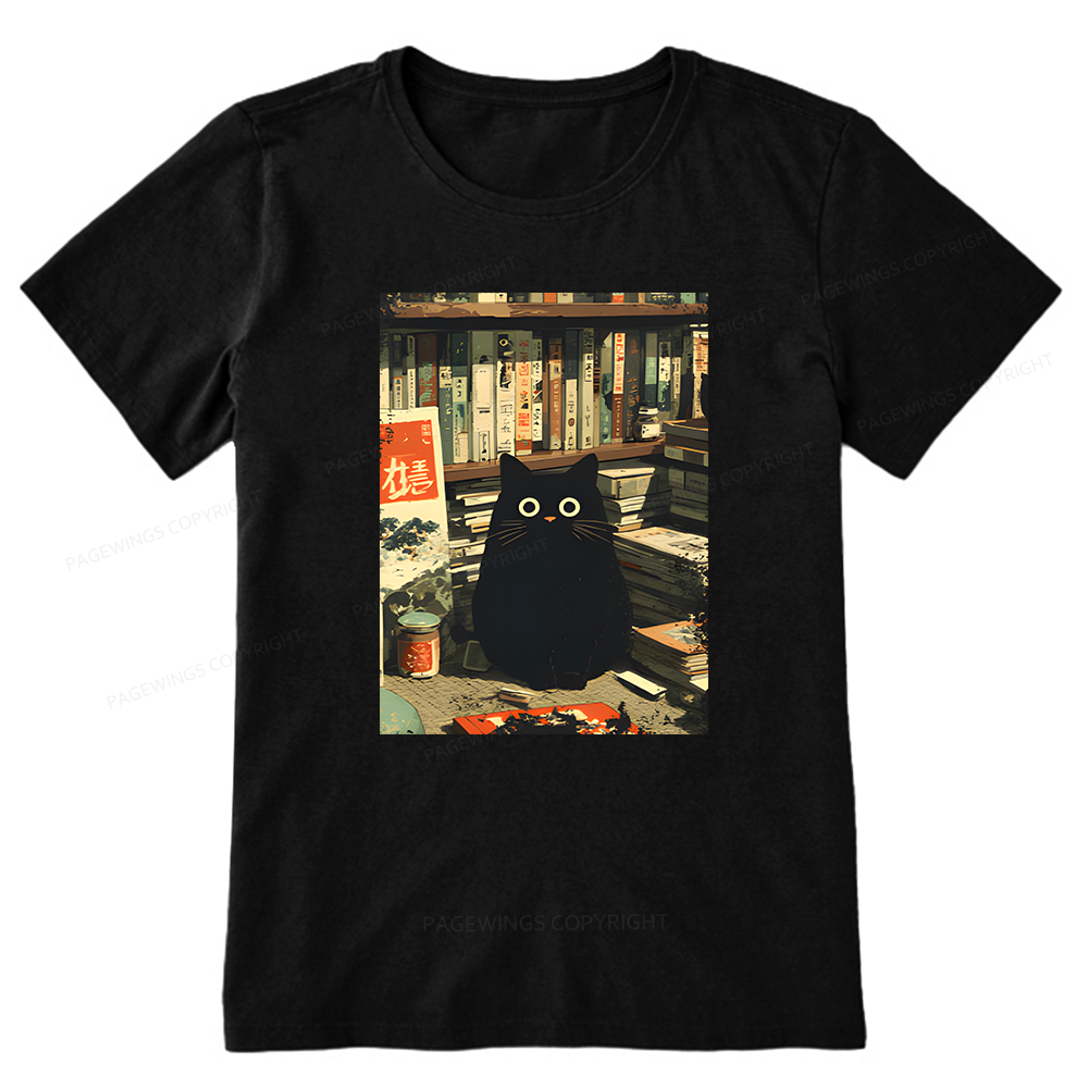 Pagewings Cat Book Lovers Librarian Unisex Classic T-shirt