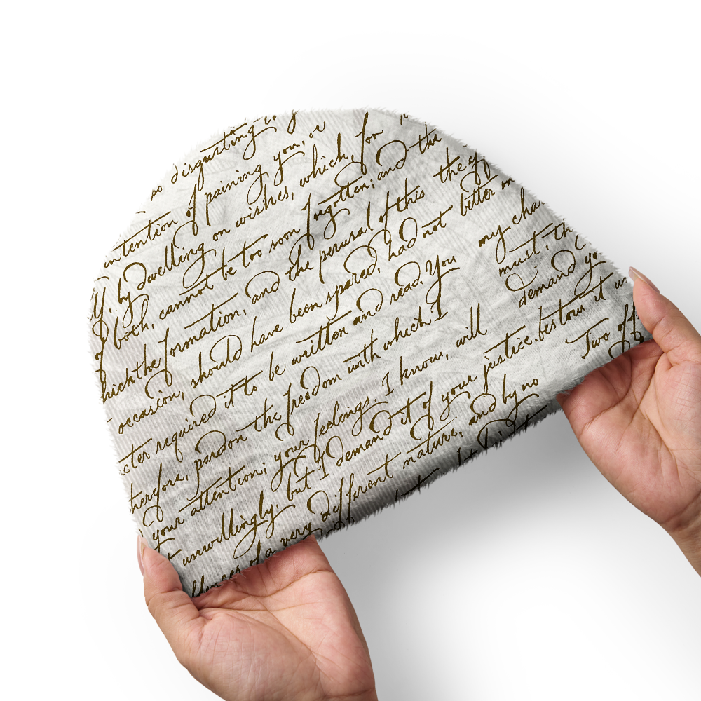 Pagewings Bookish Vibe Knit Patterned Beanie