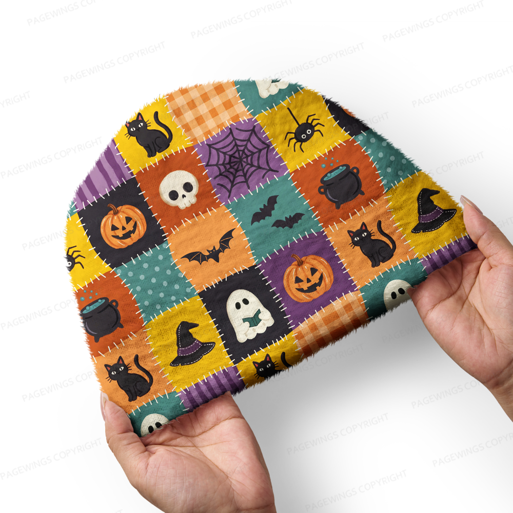 Pagewings Ghosts Love Reading Knit Patterned Beanie