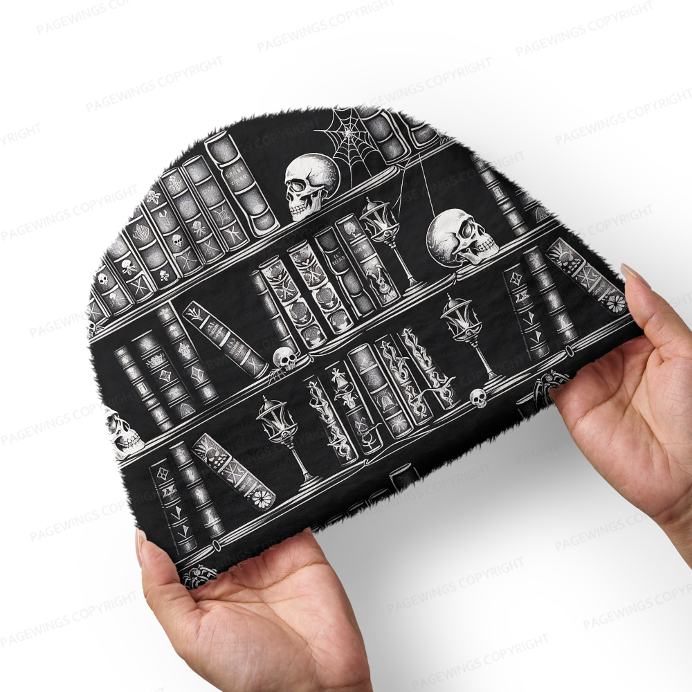 Pagewings Dark Romance Book Lover Knit Patterned Beanie