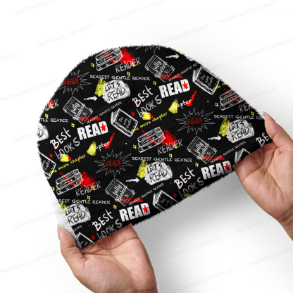 Pagewings Bookish Vibe Knit Patterned Beanie