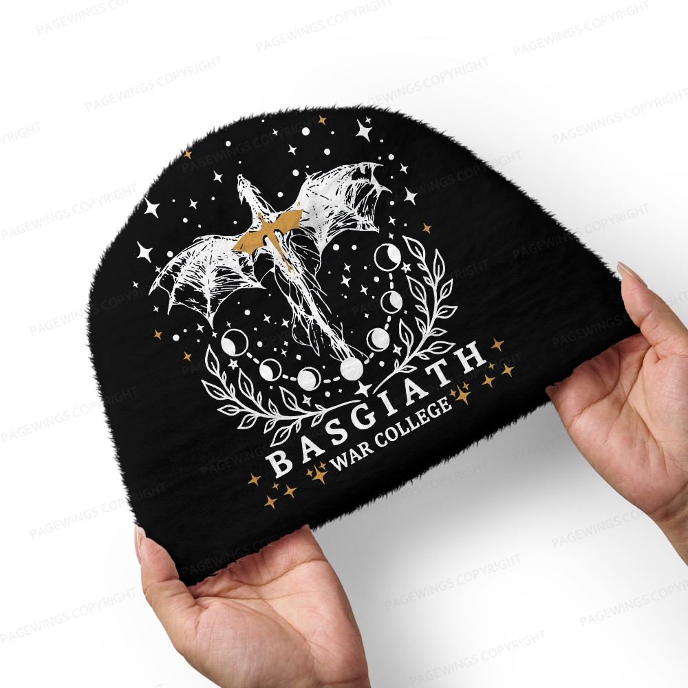 Pagewings Book Dragon Knit Patterned Beanie