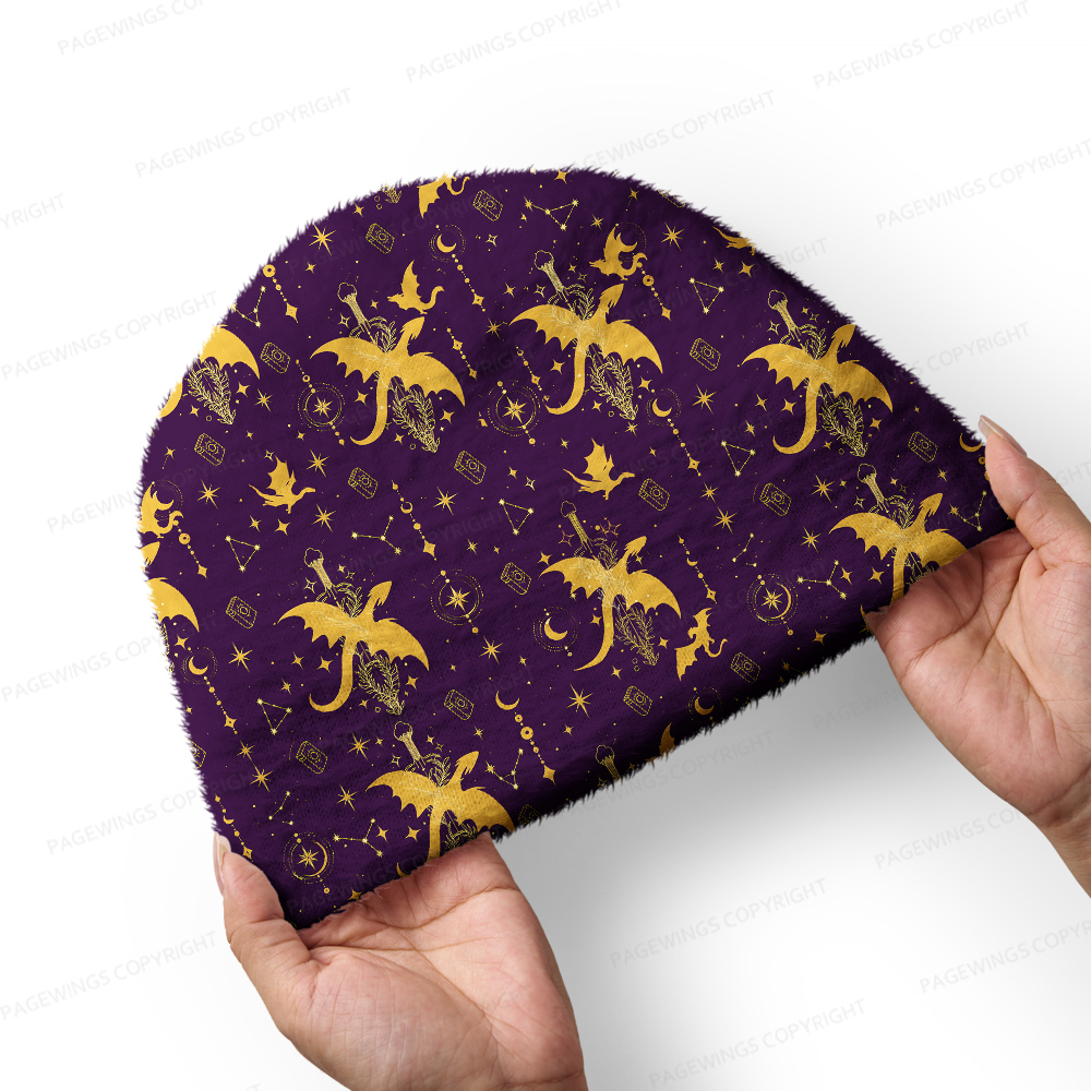 [Copy]Pagewings Book Dragon Knit Patterned Beanie