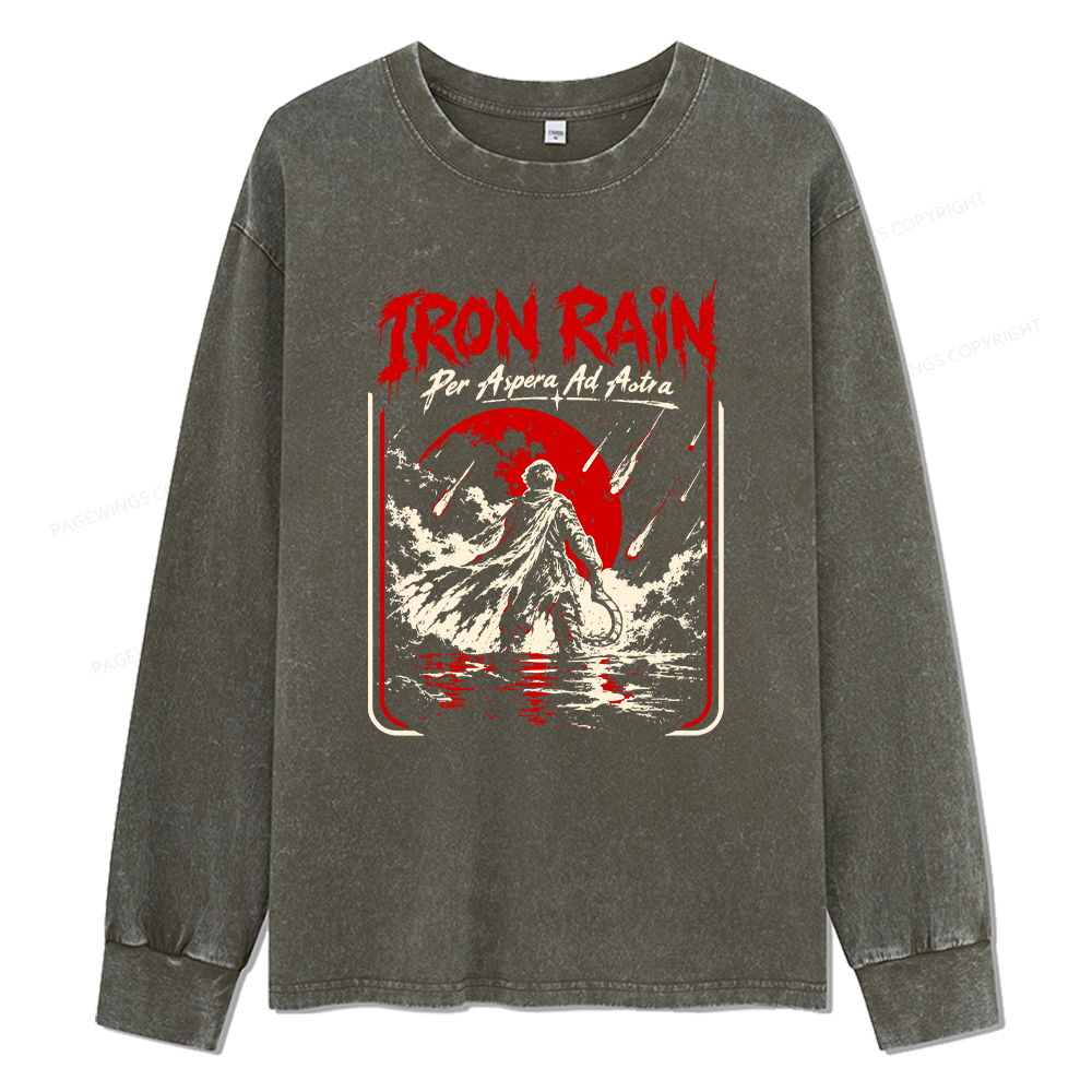 Pagewings Sci Fi Book Lover Unisex Washed Long Sleeve T-shirt