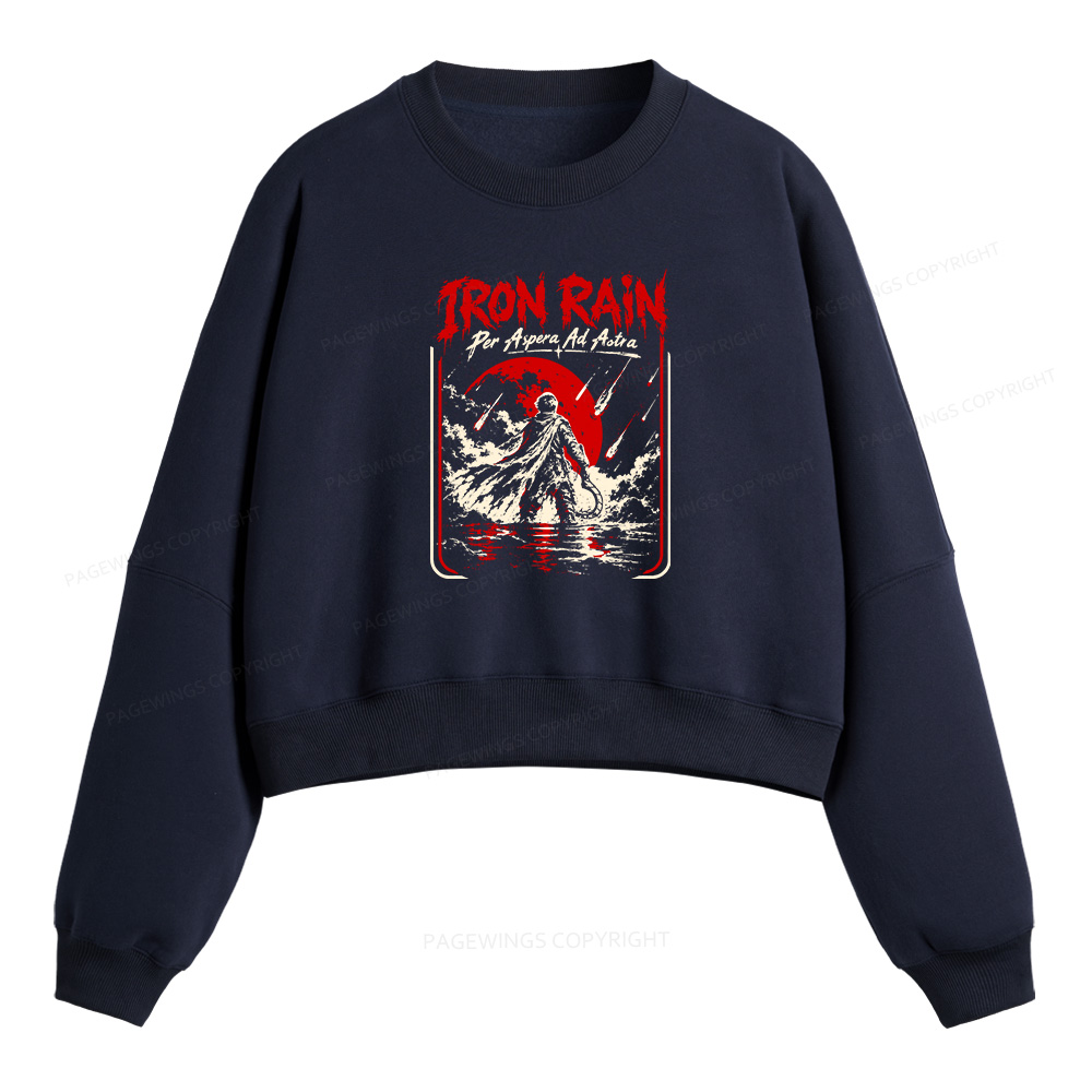 Pagewings Sci Fi Book Lover Fleece Crop Sweatshirt