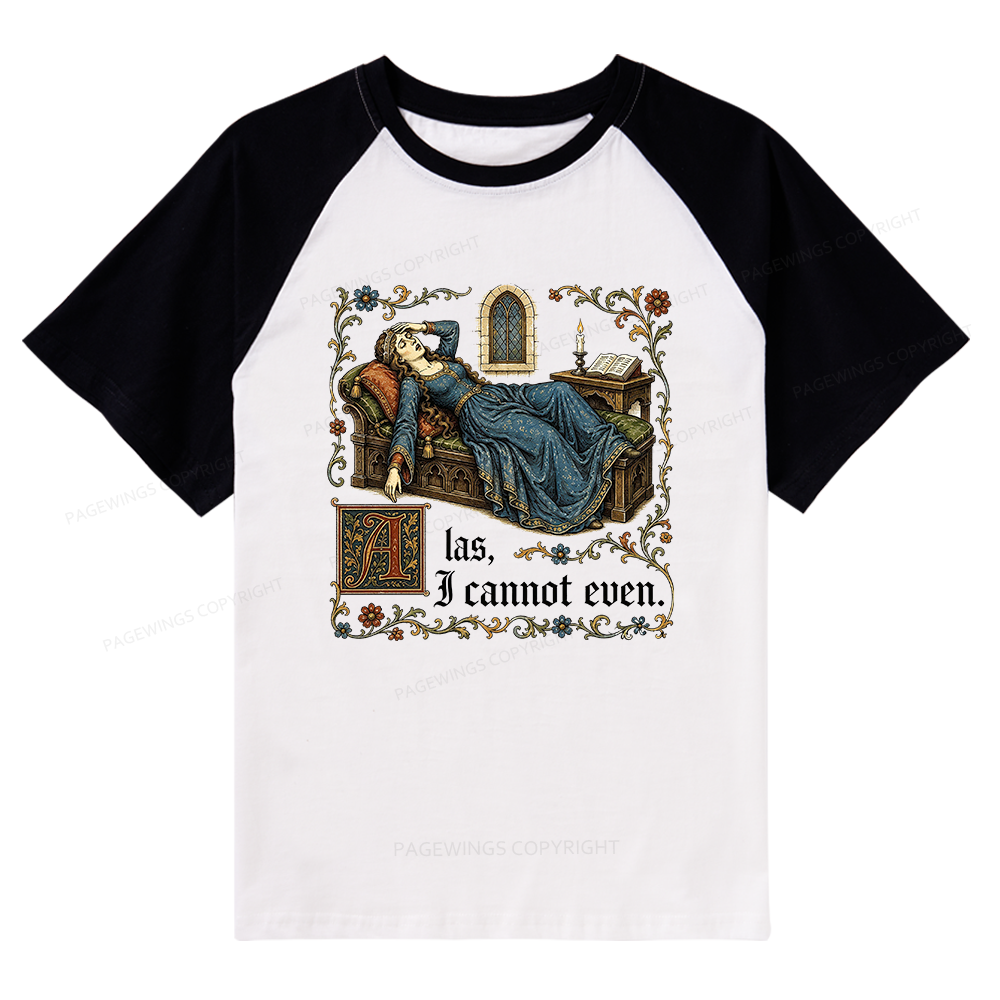 Pagewings Medieval Book Lover Raglan T-shirt