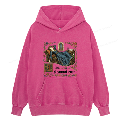 Pagewings Medieval Book Lover Unisex Washed Hoodie
