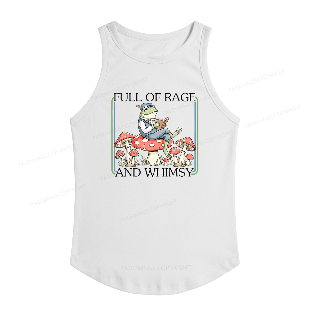 Pagewings Slim Fit Full Of Rage and Whimsy Women's Fitted Tank Top