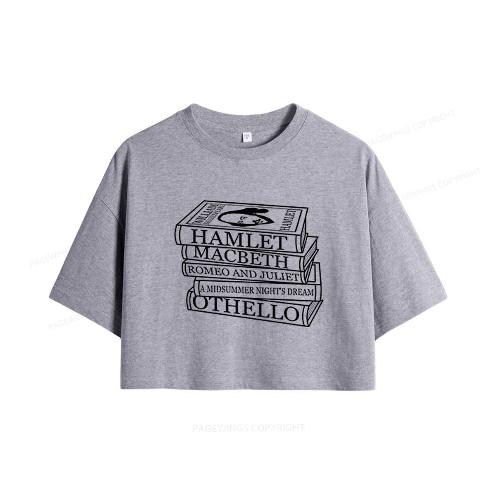 Pagewings Shakespeare Best Books Women Crop Tops
